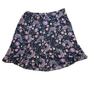 Jaclyn Smith Women's Purple Paisley Midi Skirt Cottagecore Whimsigoth Size 2X‎